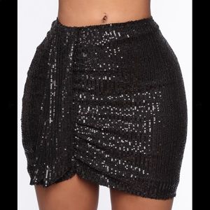 Sequin mini skirt